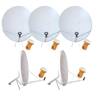 SET X 5 ANTENAS TV SATELITAL KU 90 CM + LNBs 4K UHD UNIVERSALES